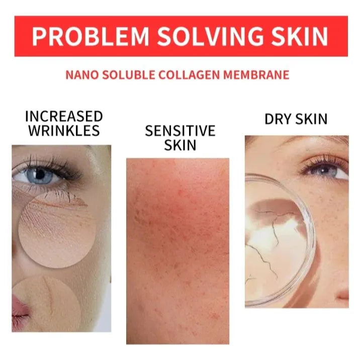 Collagen Dissolvable Mask, Anti- Aging mask, Collagen Film, Collagen Dissolving Mask, Nano melting mask, water soluble mask, Korean Glass Skin