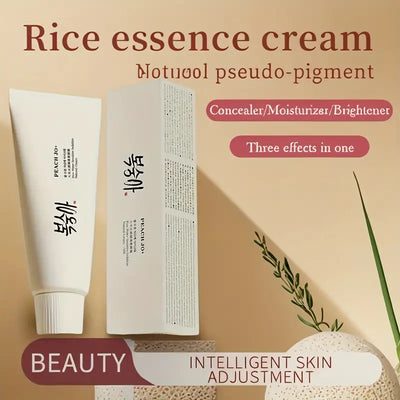 Rice Water No-Makeup Cream – Full Coverage Concealer & Brightening Moisturizer with Rice Extract