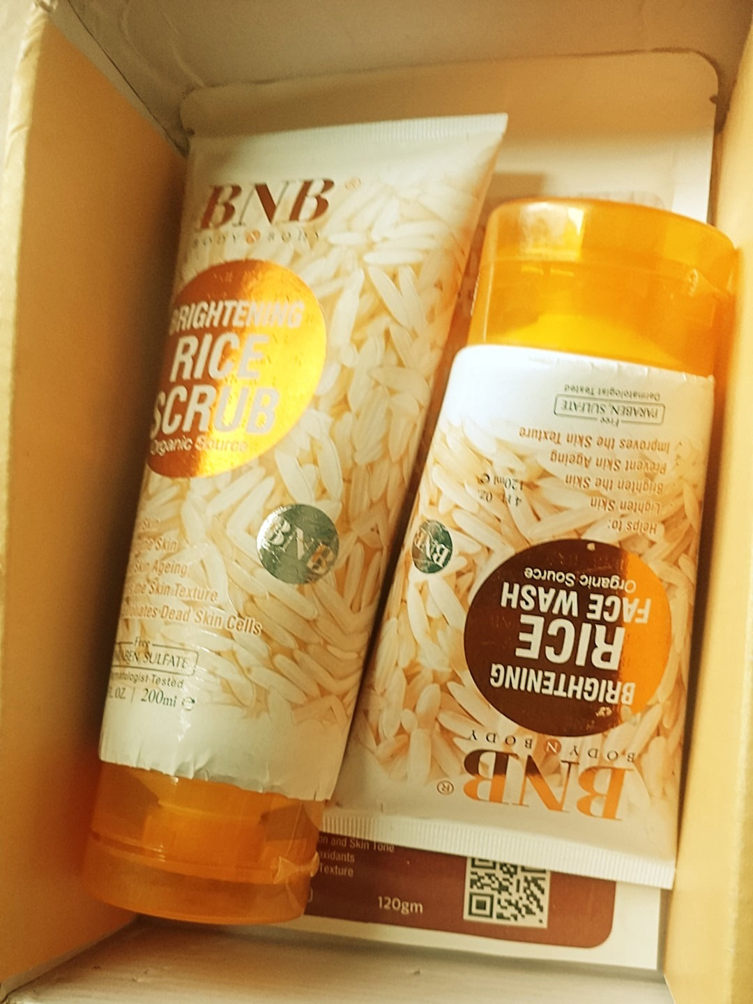 3 in 1 Brightening Glow Kit Rice Scrub Face Wash + Mask