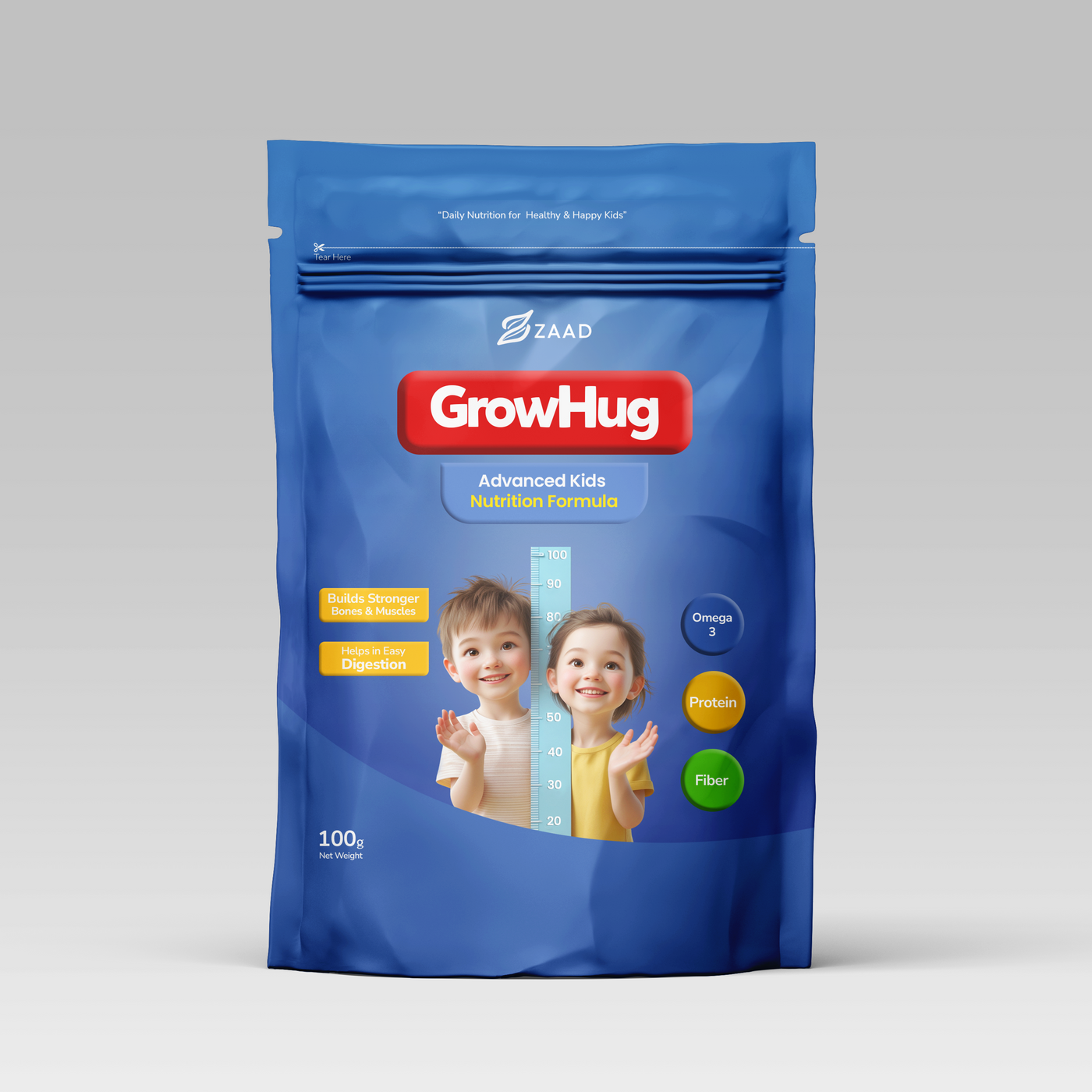 Zaad GrowHug - Kids' All-Natural Growth & Strength Blend (250g)